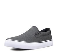 Lugz Men's Clipper Classic Slip-on Canvas Sneaker, Black/White/Black, 6.5 UK