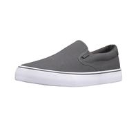Lugz Men's Clipper Classic Slip-on Canvas Sneaker, Dark Grey/White, 5.5 UK
