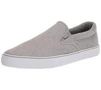 Lugz Men's Clipper Classic Slip-on Canvas Sneaker, Medium Grey/White/Gum, 11 UK