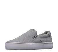 Lugz Men's Clipper Classic Slip-on Canvas Sneaker, Medium Grey/White/Gum, 8 UK