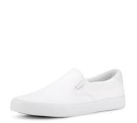 Lugz Men's Clipper Classic Slip-on Canvas Sneaker, White/White, 8.5 UK