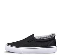 Lugz Women's Clipper LX Fur Sneaker, Black/White, 5.5 UK