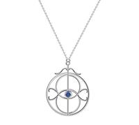 Lugzhuin Eye Of Elena Pendant Necklace for Women Men Stainless Steel Throne Of Glass Bookish Charm Neck Chain Statement Jewelry, Zinc, No Gemstone
