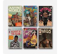 Luhaoli A Set Of 6 Travis Poster Scott Comic Book Art Poster Wall Art Canvas Posters Room Decorative Aesthetic Poster Print Decor Posters 08x12inch(20x30cm) Style-3