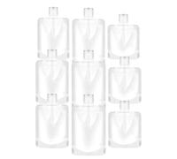 Luhaomisky 9Pcs Clear Travel Pouches Refillable Travel Containers Leak Proof Liquid Container for Shampoo Conditioner Lotion Soap