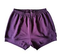 LUHAYESA 95% Cotton Elastic Iyengar Yoga Shorts Mixsex Men Women Children Iyengar Shorts (Dark Purple, S)