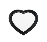 LuHeToz Heart Wall Mirror 32x28cm Resin Home Decoration Valentine's Day Decoration (Black)