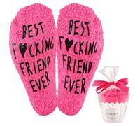 Luhiew Funny Best Friend Birthday Gifts Socks for Women, Friends,Fun Fuzzy Socks Friendship Gifts for Women,BFF, Bestfriend, Besties, Sister, Her, Multi, 0