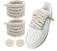 LUHOHI Rope Shoe Laces, Black Thick Rope Shoelaces for Air Force 1 AF1 Sneakers Designer Jumbo Big Chunky Fat Shoe Laces