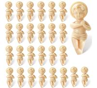 LUHUADUO 30Pcs King Cake Baby Jesus Figure, 1.5inch Plastic Jesus Doll Mini Nativity Christ Figurines Gifts Set for Christmas, Easter, Shower, Mardi Gras Party Favors