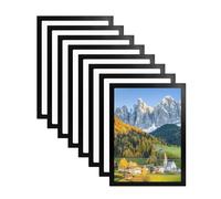 LUIBOXIN 8 PCS A4 Magnetic Picture Frames, Self Adhesive Picture Pocket Frame, Black A4 Magnetic Photo Display Frame for Diamond Painting, Photos, Notices, Certificate, Poster, Documents