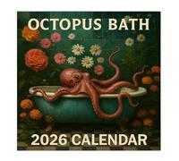 Luieonm Calendar for Wall | 2026 Wall-Mounted Bathing Octopus Monthly Calendar | Schedule Management Whimsical Ornament for Study Room Dormitory Fridge Classroom Bedroom