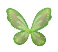 Luieonm Girls Fairy Wings, Sparkly Butterfly Costume Wi-ngs with Elastic Shoulder, Angel W-ings Adult, FA-iry Win-gs for Halloween Birthday Chrismas Themed Party, Fairy Wings Kids Green