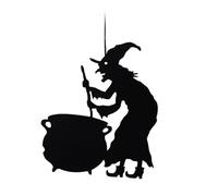 Luieonm Halloween Hanging Welcome Sign,Spooky Halloween Door Hanger - Witch Skeleton Bats Hanging Sign for Party Home Wall Door Window Haunted House Yard Decor