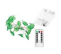 Luieonm Shamrock String Lights - Waterproof St Patrick's Day String Lamp - Battery Operated Lights for Party, Birthday, Wedding Decoration