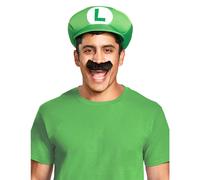 Luigi Adult Cap and Mustache