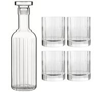 Luigi Bormioli Bach Whisky Glass Set 5 Piece Durable Dishwasher Safe Glasses