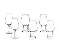 Luigi Bormioli: Birrateque Craft Beer Glass Gift Set - 6 Pack - 6 Piece Set - Crystal