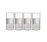 Luigi Bormioli Diamante Hi-Ball Glasses - Dishwasher Safe, 480 ml - Pack of 4