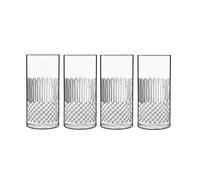Luigi Bormioli Diamante Hi-Ball Glasses - Dishwasher Safe, 480 ml - Pack of 4
