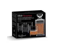Luigi Bormioli Elixir Luxury Bar & Cocktail Making Whisky Decanter & Glasses Gift Set, Clear