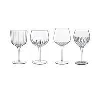 Luigi Bormioli Gin Glasses Set of 4 - Crystal Gin Gift Set with Gift Box Included 600ml to 805ml, Titanium Reinforced Ultra Strong Laser Cut Cocktail Glasses, Made in Italy & Dishwasher Safe
