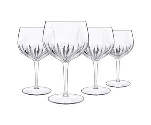 Luigi Bormioli Gin Glasses Set of 4 - Gin Glass Gift Set with 4 x 800ml Balloon Glasses & Gift Box, Ultra Clear Crystal & Durable Dishwasher Safe Glassware with Reinforced Stems, Made In Italy