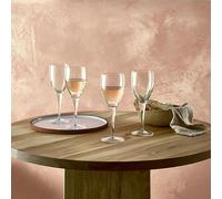 Luigi Bormioli Wine Glasses Set of 4 - Michelangelo Crystal Wine Glasses 235ml, Ultra Clear and Durable Dishwasher Safe Glassware with Titanium Reinforced Stems, Gift Box Included, Made In Italy