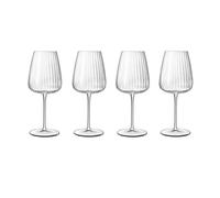Luigi Bormioli Optica Chardonnay Glasses Durable Dishwasher Safe 4 Pack - 550ml