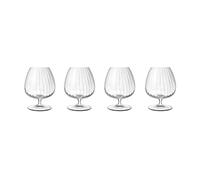 Luigi Bormioli Cognac Glasses Set Optica Design 465 ml Drinkware - Pack of 4