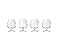 Luigi Bormioli Cognac Glasses Set Optica Design 465 ml Drinkware - Pack of 4
