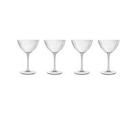 Luigi Bormioli Optica Martini Glasses Durable Dishwasher Safe - 4 Pack - 220ml