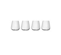Luigi Bormioli Optica Stemless Glasses Durable Dishwasher Safe - 4 Pack - 450ml