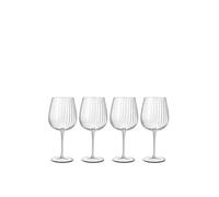 Luigi Bormioli Set of 4 Optica Burgundy & Gin Glasses No Colour