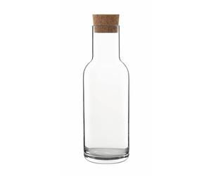 Luigi Bormioli Sublime Wine Carafe with Cork Stopper 1 Litre Capacity: Crystal Glass, Dishwasher Safe
