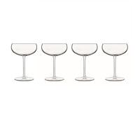 Luigi Bormioli Talismano 1025, Set of 4 coupe champagneSherbet Stem, 4 count (Pack of 1), clear