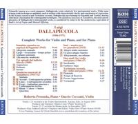 LUIGI DALLAPICCOLA: SONATINA CANONICA; TARTINIANA SECONDA; DUE STUDI; QUADERNO M