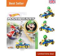 Luigi with Mach 8 - Mario Kart 1:64 Scale Die-Cast Vehicle for Imaginative Play