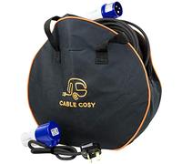 Luigi's 14 Metre Mains Extension Cable with Fly Lead Converter & Waterproof Carry Case - Long Electrical Hook Up Adapter for Caravans, Campervans & Motorhomes - 16A, 230V, 3 Pin, 1.5mm
