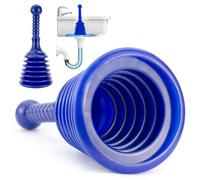 Luigi's Sink and Drain Plunger for Bathrooms, Kitchens, Sinks, Baths and Showers. Small and Powerful, Commercial Style 'Plumbers Plunger' with Large Bellows