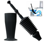 Luigi's World's Best Plunger - Unclogger Tools for Unblocking Toilet - Heavy Duty Plungers with Unique Unblocker Design - Remover Tool to Unblock Toilet Blockage - Black