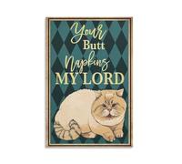 Luihg Funny Angry Cat Bathroom Poster Art Print Retro Your Butt Napkins My Lord Sign Vintage Country Humor Animal Guest Bathroom Signs Pet Lovers Wall Art Decor For Toilet Restroom Bar Club