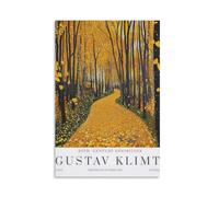 Luihg Gustav Klimt Forest Poster Art Print, Gustav Klimt Exhibition Inspired Artwork Vintage Oil Painting Wall Art Decor For Living Room Bedroom Office