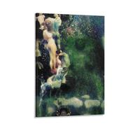 Luihg Gustav Klimt Vintage Philosophy Canvas Poster Art Print Bright Pastel Flower Garden Eclectic Painting Wall Art Decor For Living Room Bedroom Office