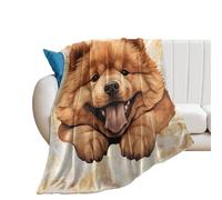 LUIJORGY 70x80in Flannel Fleece Plush Throw Blankets Chow Chow Throws Super Soft Fuzzy Cozy Microfiber Lightweight Warm Air Conditioning Blanket for Bed Chair Car Couch Sofa