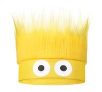 Luinabio Hairy Headband Crazy Hair Day Fun Wig Hat Costume Accessory for Women Men Spirit Week Halloween Cosplay Sport, Yellow B, One Size