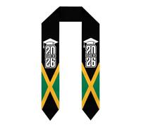 Luirioe Jamaica Flag Graduation Stole Class of 2025 Graduation Stole for High School College Graduates, Jamaica Flag 2025-01, One size