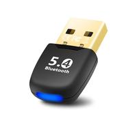 LUIRSAY Bluetooth 5.4 USB Adapter, Low Latency, Plug & Play, Windows 11/10/8.1/7, Desktop/Laptop