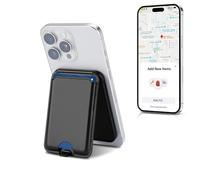 LUIRSAY Magnetic Wallet with "Where?" (Find My) Function, Magnetic Holding System and Adjustable Stand, RFID Blocking Card Holder Compatible with iPhone 12-15 with Magnetic Ring, Black