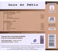 LUIS DE PABLO: LOS NOV¡SIMOS; VENDAVAL NEW CD